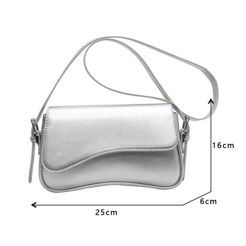 Vintage Leather Crossbody Bags for Women 2024 Designer Female Small Flap Shoulder Underarm Bag Armpit Handbags and Purses Y250218