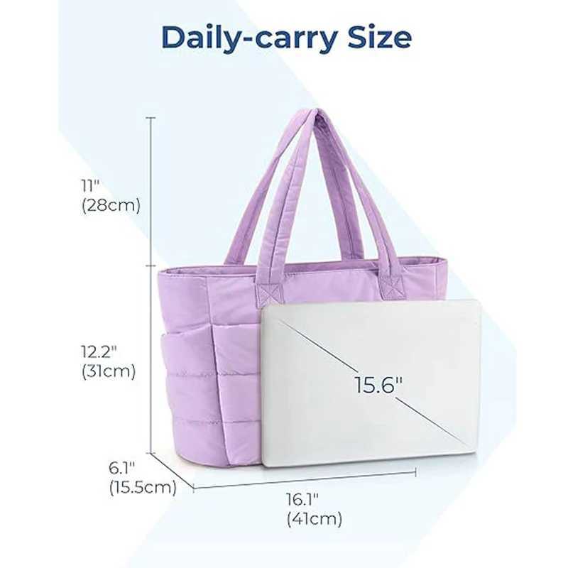 Womens Lighweight Travel Tote Bags with Pockets Zipper Closure Portable Handbags Pockets Solid Large Capacity Shoulder BagsC250219