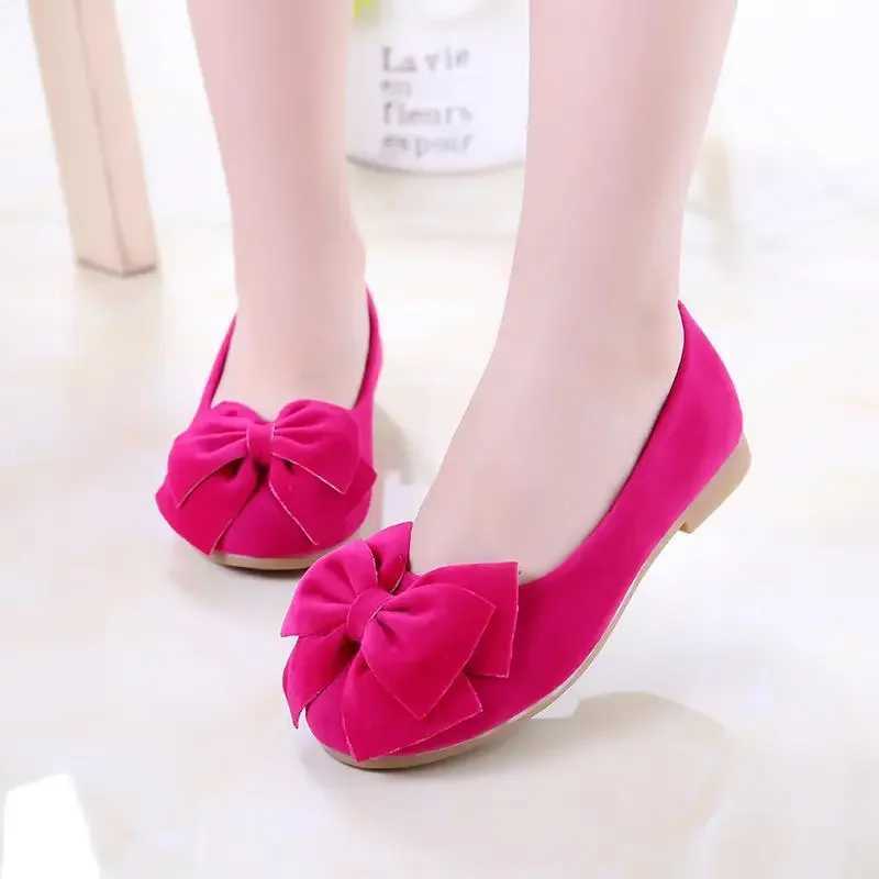 2024 Spring Autumn Children Shoes Girls School Flats Slip-on Shoes Flock Moccasins Girls Slip-on Shoes Size 21-36 X250220