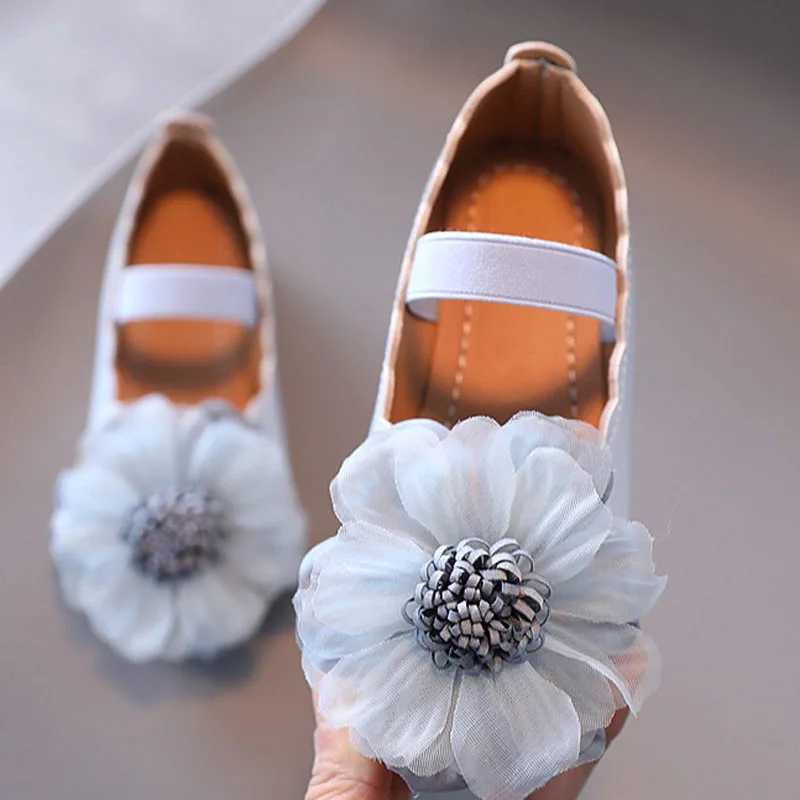 2023 New Princess Baby Girls Shoes Fashion Soft Bottom Childrens Flats PU Leather Shoes Summer Spring Flowers Kid Shoes CSH1261 X250220