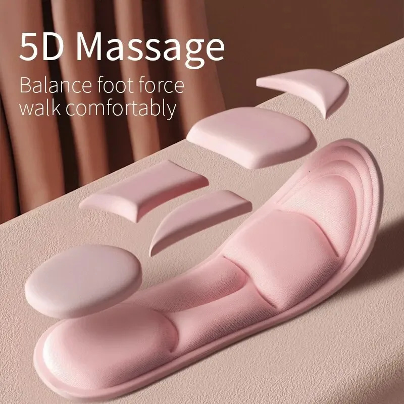 Memory Foam 5D Sport Insoles for Shoes Women Men Deodorant Breathable Cushion Running For Feet Care 250219