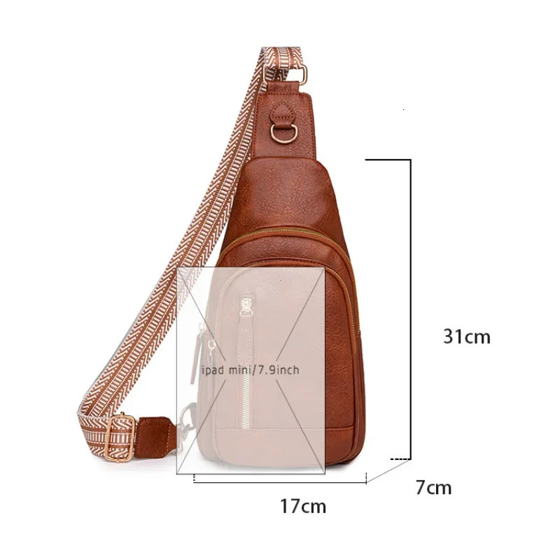 Women Bag Fashion Sling Bag for Woman High PU Leather Pack Crossbody Chest Bag Feminina Sacs Main Shoulder Messenger 250218