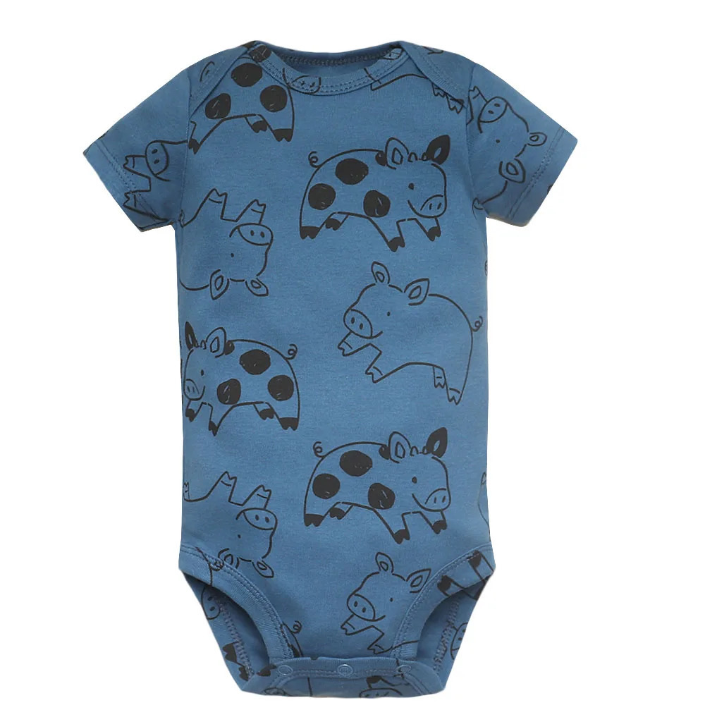 5PCS/Lot born 100% Cotton Baby Boy Girl Clothes Short Sleeve Soft Baby Bodysuits Infant Bebe Clothing Baby Shower Gifts 250220