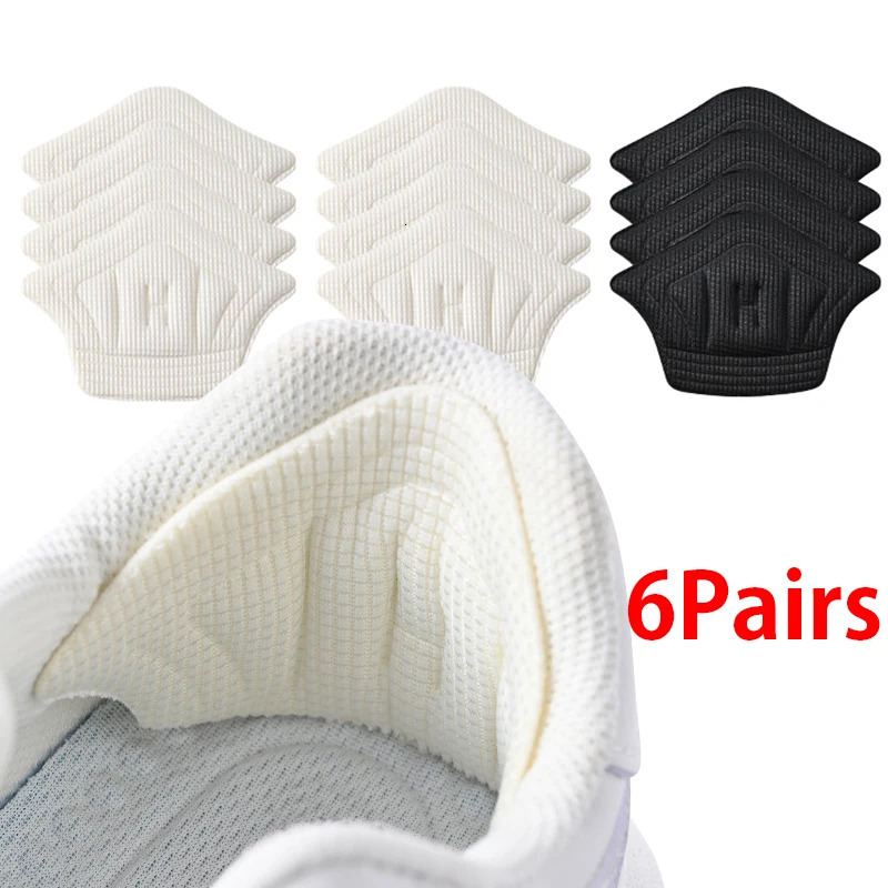 6pair12pcs Insoles Heel Pads Lightweight For Sport Shoes Adjustable Size Back Sticker Antiwear Feet Pad Cushion Insole 250219