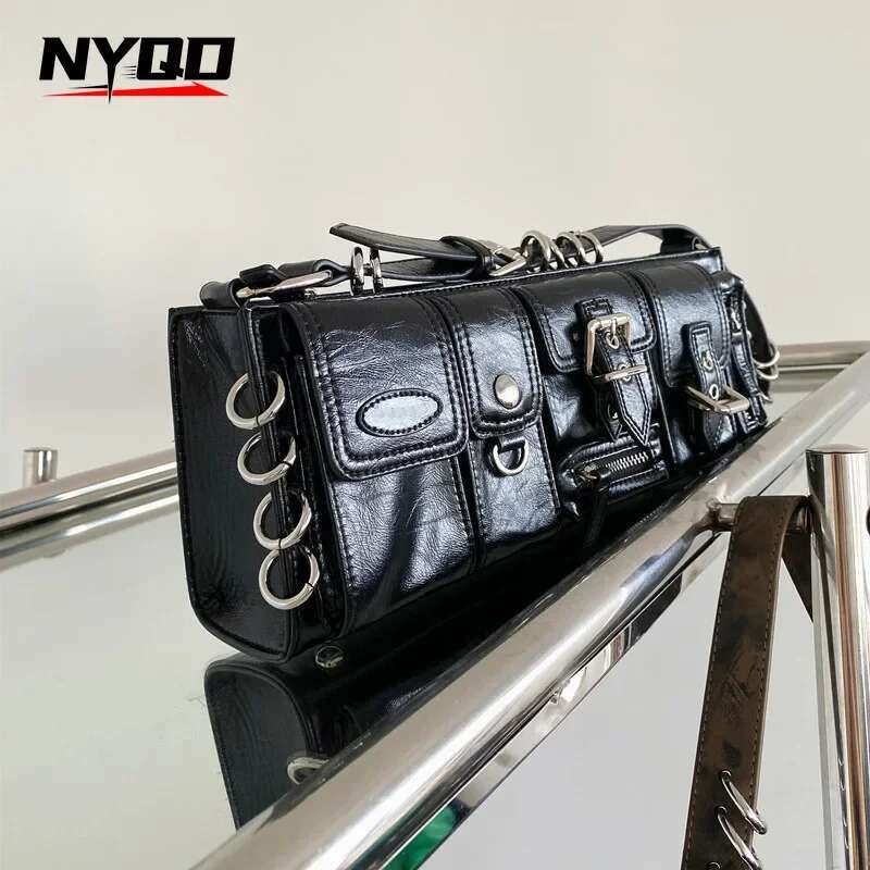 2024 Designer Ladies Vintage Handbags Spice Girls Shoulder Underarm Bag Women Half-Moon Biker Tote Bags Bolsos De Mujer