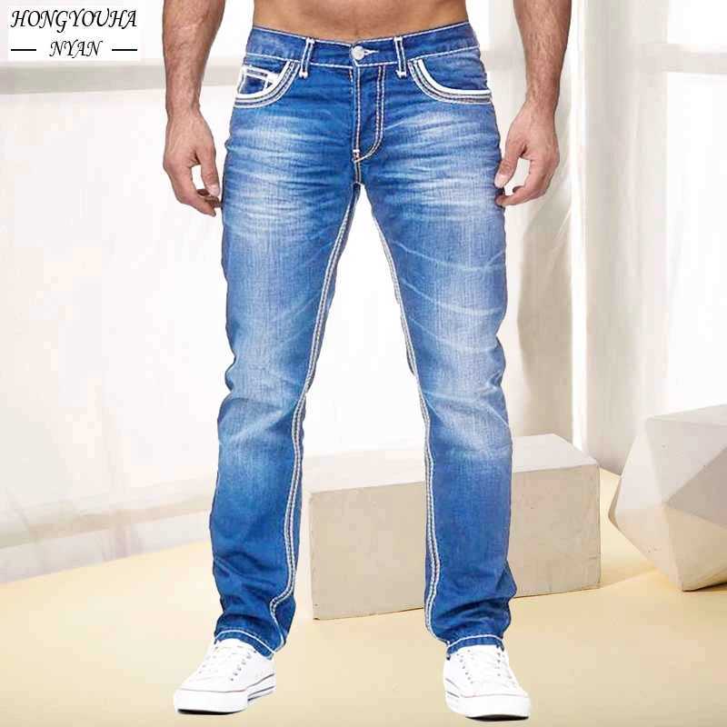 Fashion Black Slim Men Jeans Male Clothing Streetwear Daily Business Casual Trousers Solid Pockets Stretch Denim Straight Pants X250220