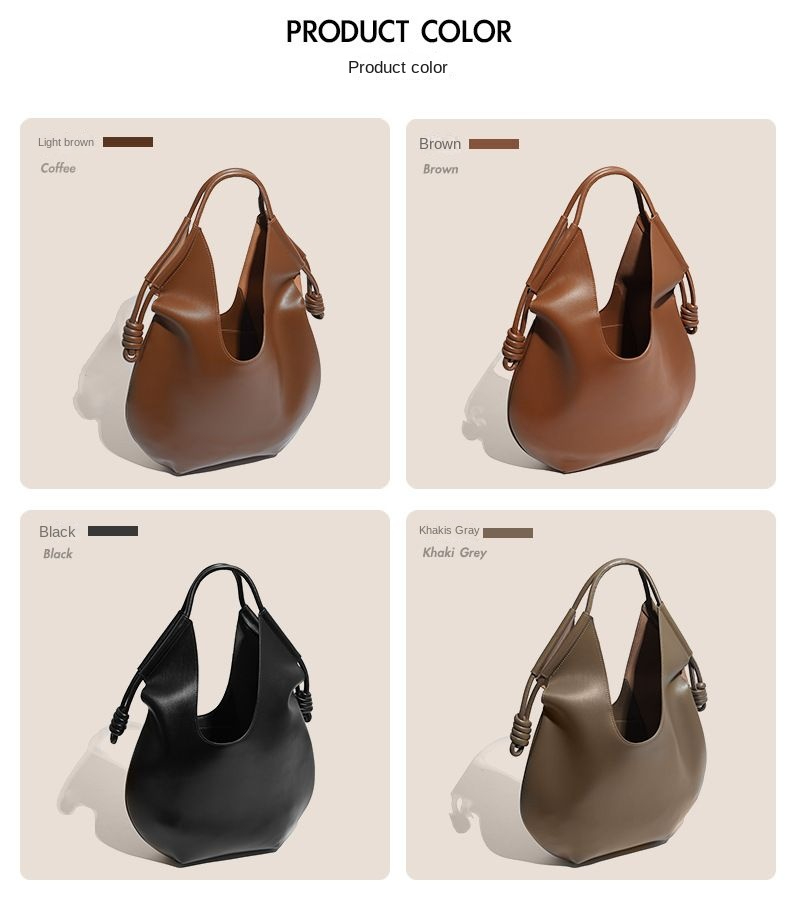 2025 New Niche Minimalist Geniune Leather Tote Advanced Spring Summer Large-capacity Commuter Single Shoulder Underarm Fashion Trend Soft Bag