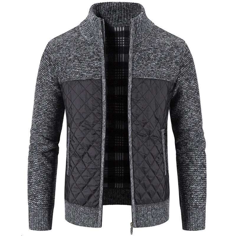 Zippered jacket high-neck cut covers for men, solid optics, warm sweater, autumn, winter, new