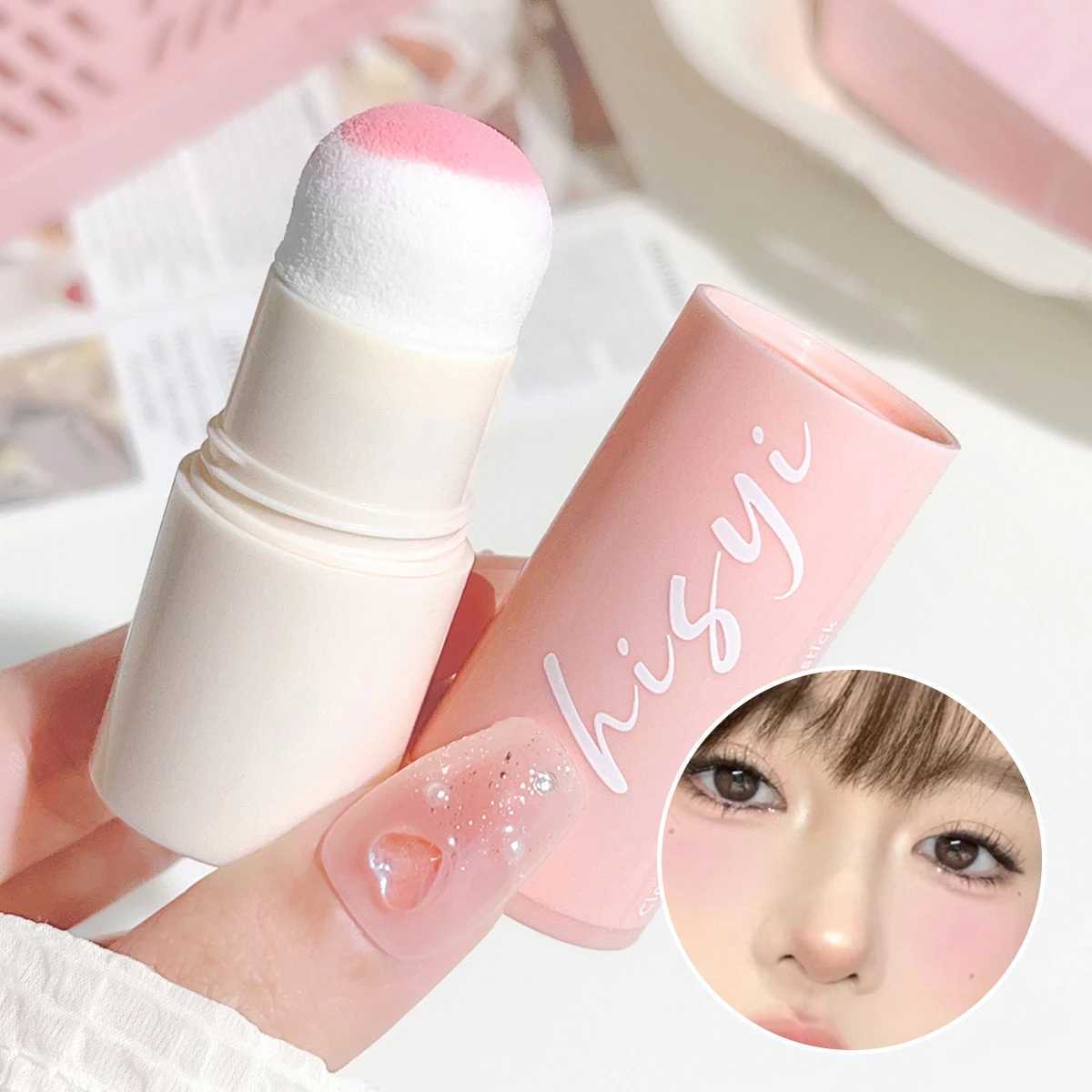 Velvet Mist B Stick - Vibrant and youthful Korean style natural long-lasting brightening for both lips and cheeksW250220
