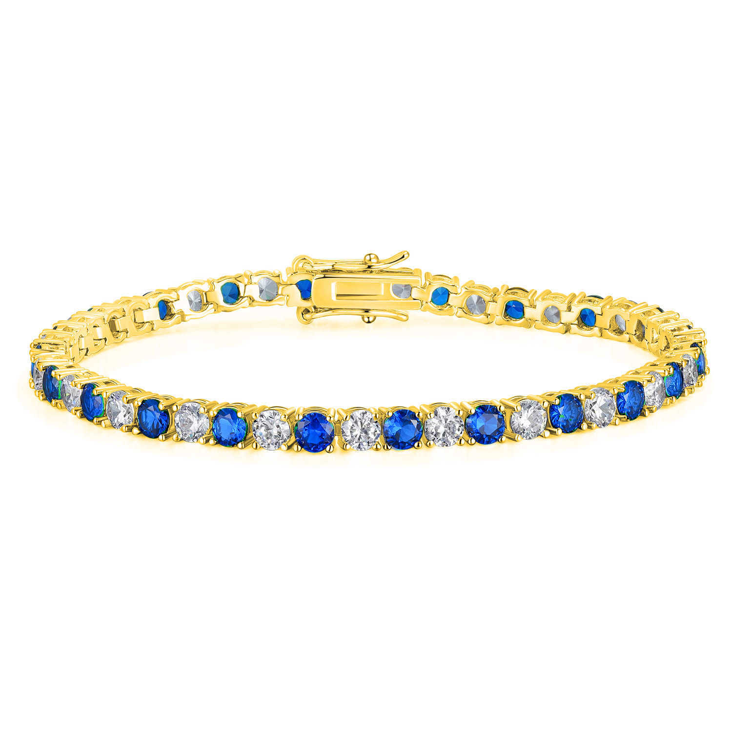 Charm Bracelets 4mm Round Zircon Bazi Buckle Tennis Copper Bracelet Fashion Design New Style H25220