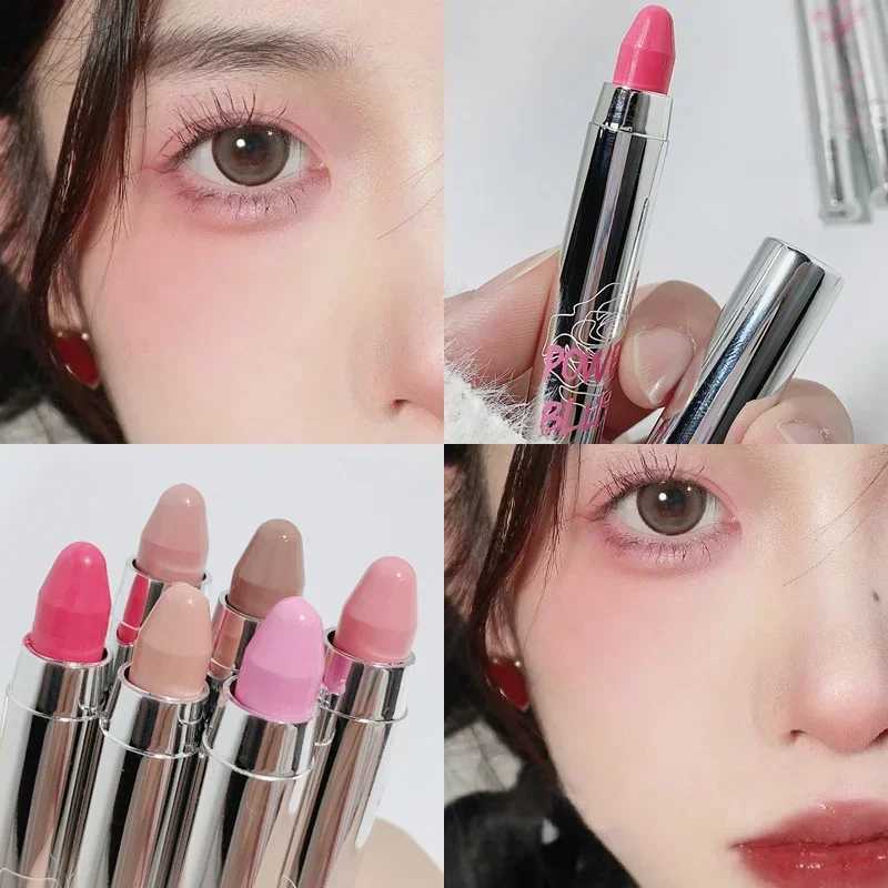 6 color sweet B stick multi-purpose eye shadow face cream eye shadow stick durable waterproof red lipstick girl makeupW250220
