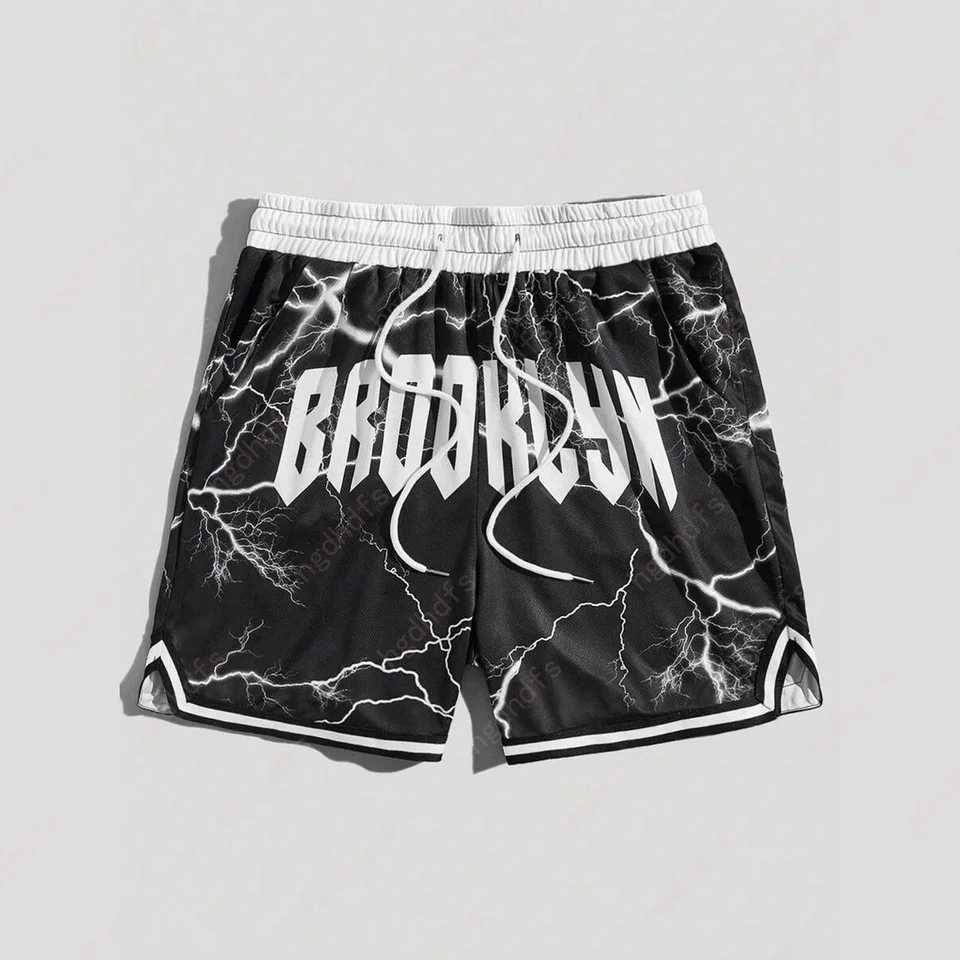 2024 Street Life Mens Drawstring Waist Graphic Striped Shorts For Absorb Sweat Outdoors Exercise Fashion Adult Kid Shorts X250220