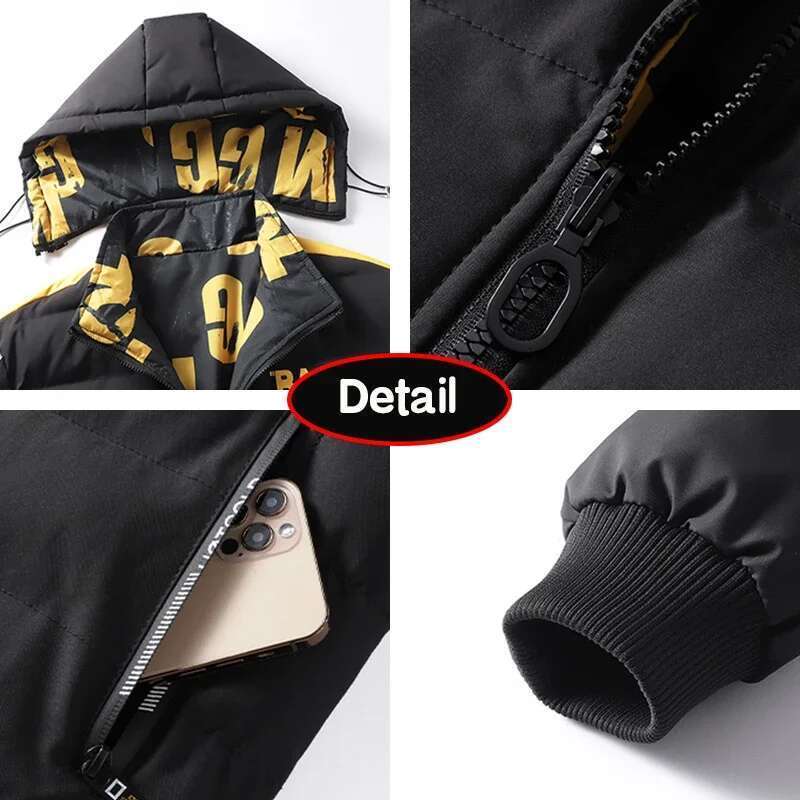 Men's Perfect Hooded Jacket, Outdoor Windshield, Optics, Warm, Casual, Fashion, Parka, Coat, Male, Hots, Brand, Winter