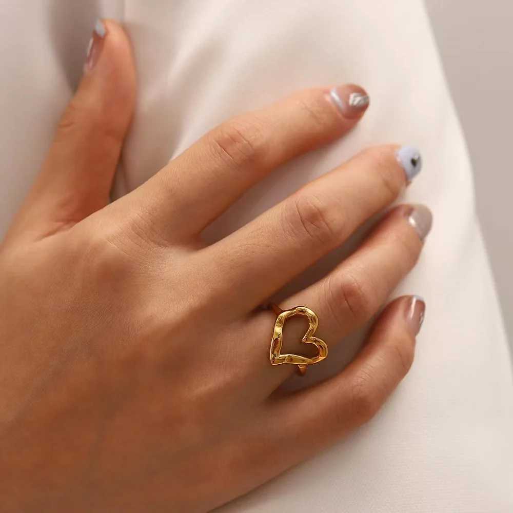Stainless Steel Rings for Wen Gold Color Wedding statement Rings Stylish Jewelry Accessories Dropsing X250220