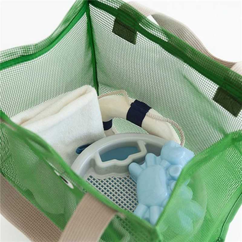 Women Summer Beach Bag Lovely Eye Print Ladies Casual Handbag Tote Bag Large Capacity Mesh Fabric Reusable Swimming Shoulder Bag Z250219