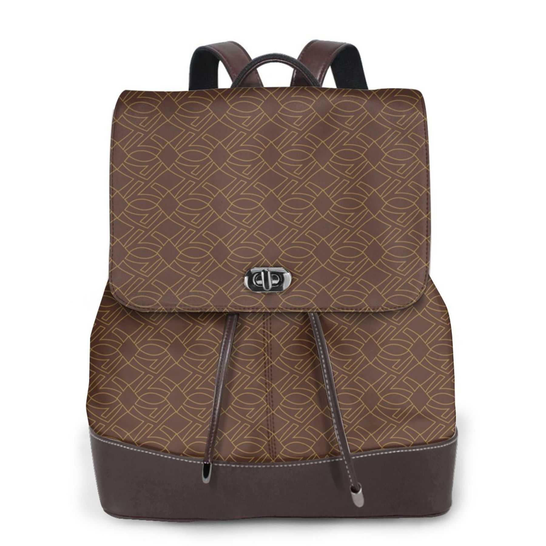 NXY High Quality Women Leather Backpack Designer Back Pack Bookbag Cute Mini Backpacks Vintage Print Travel Bag Girls Schoolbag 250220
