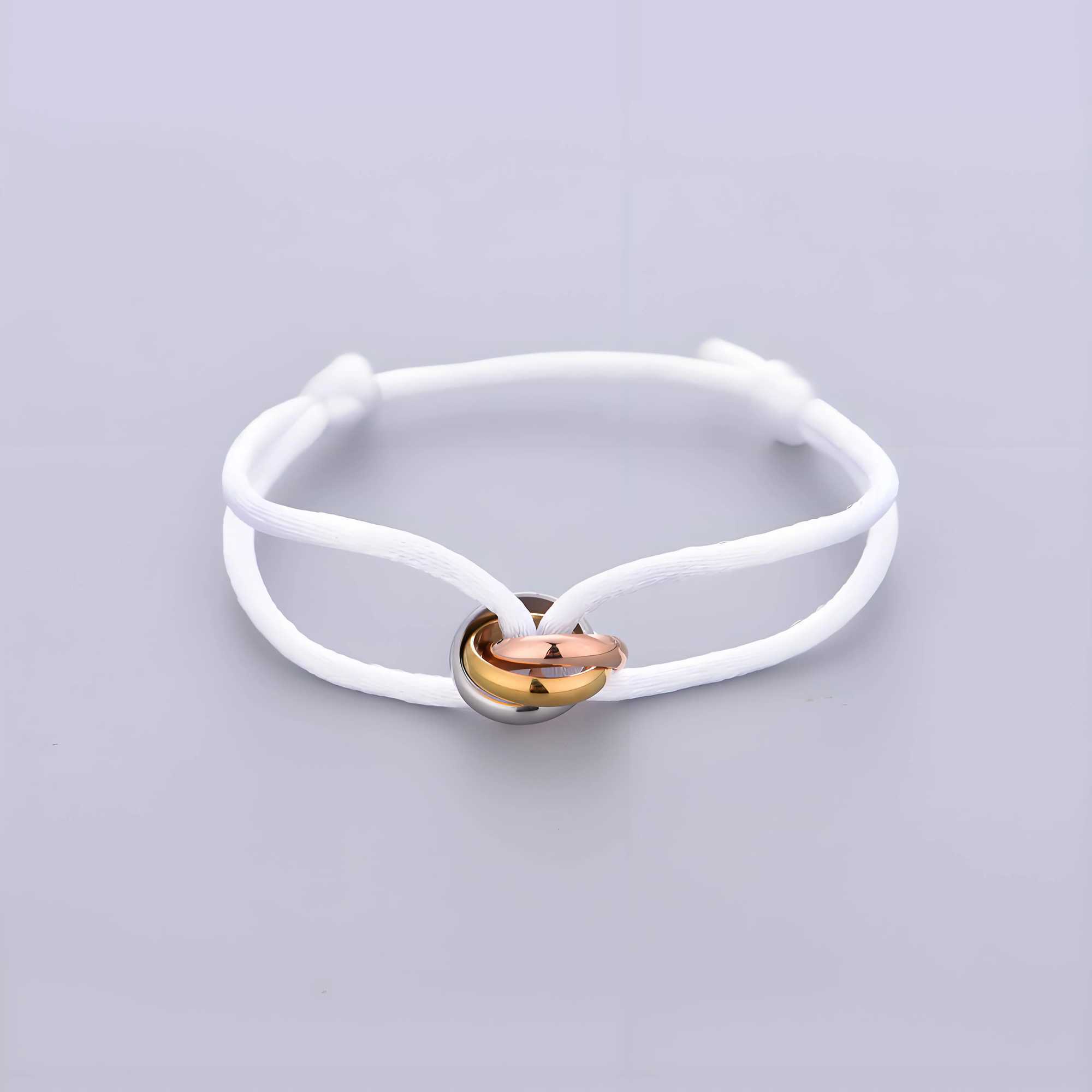 Simple Tricolor Gradient Bracelet stainl steel circle womens bracelet different colors of rope classic popular jewelry DIYXJ250219