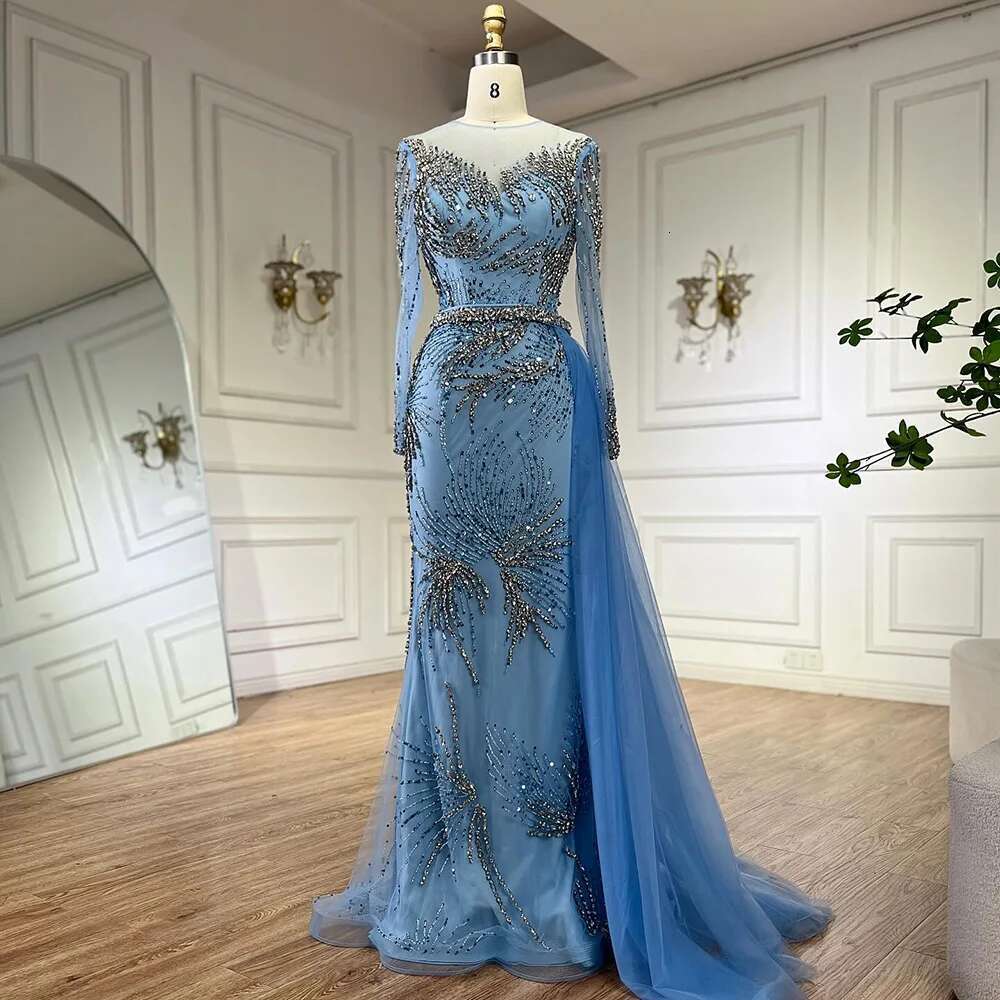 Purple Elegant Mermaid Evening Gowns With Beaded Skirt Long Women S Wedding Party Customize BLA