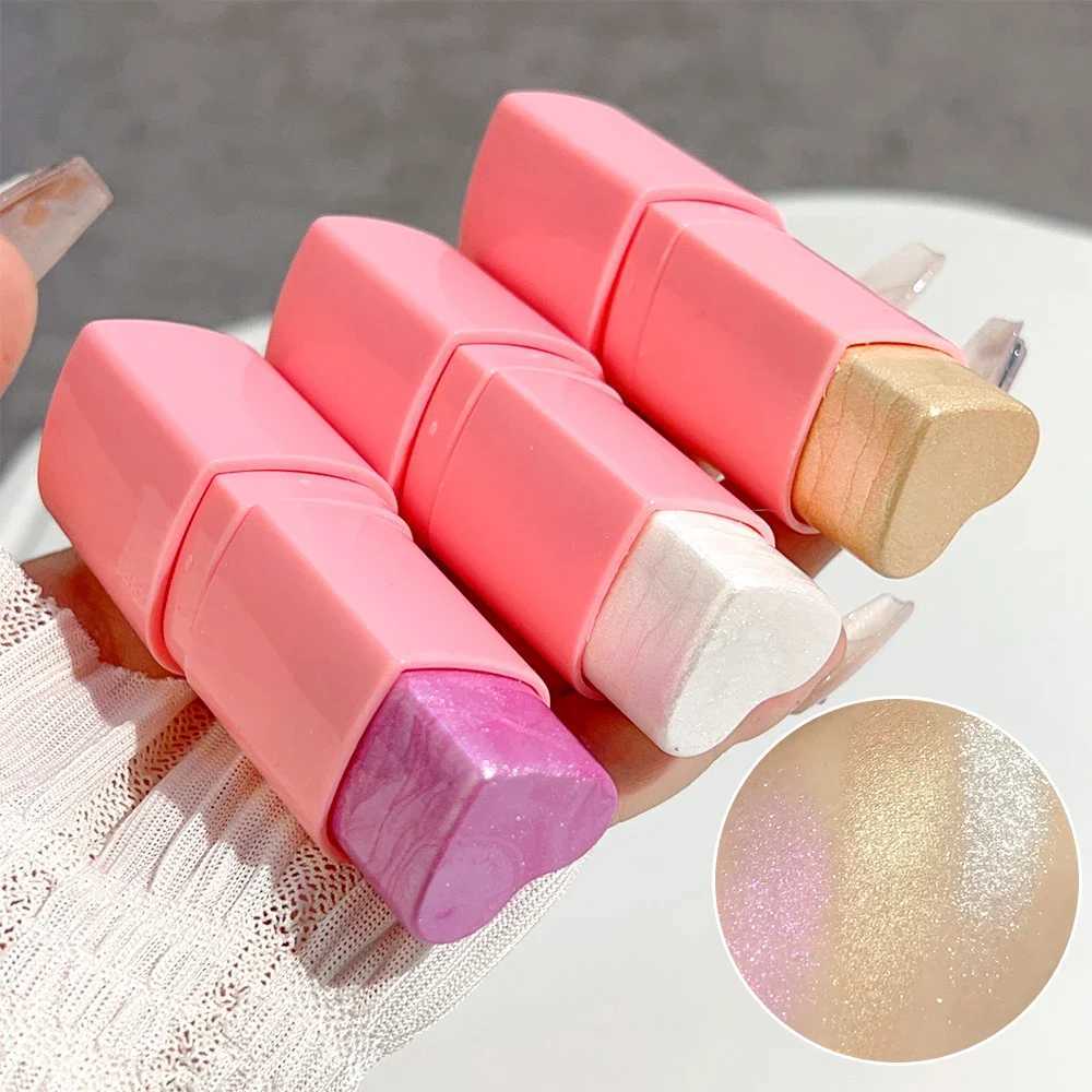 6 colors love shape matte glossy B-bar waterproof sweat resistant long-lasting multifunctional bright facial highlightsW250220