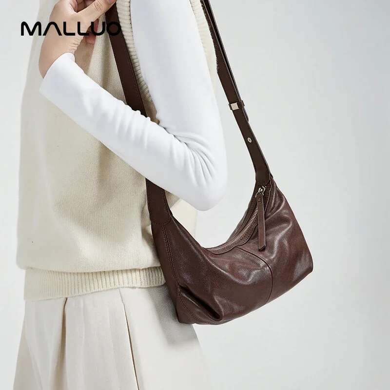 Women's Cowhide Genuine Leather Shoulder Bags Ladies Soft Fashion Design Handbags Female Casual Crossbody Tote Bag New