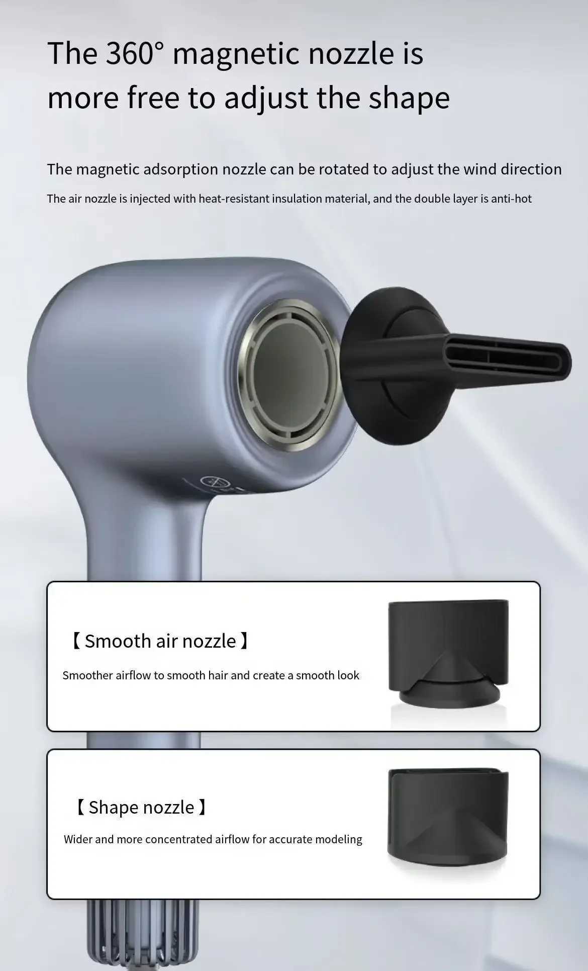 NEW Super Professional 0000RPM High Speed Hair Dryer Bushless Motor High Powerful Wind Fast Drying Negative Ions Low Noise W250220