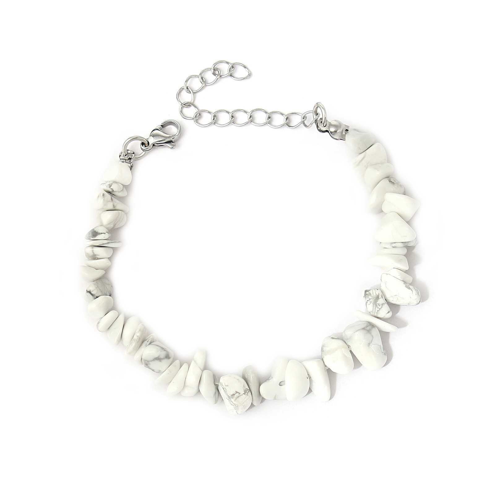 Charm Bracelets New hot selling accessories fashionable beach vacation style personalized and versatile crystal broken stone bracelet for women H25220