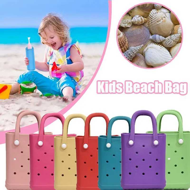 Beach Travel Tote Bag for Kids EVA Sandproof Handbag Multi-Purpose Storage Bag Summer Pool Cute Bags for Children DIY Z250219