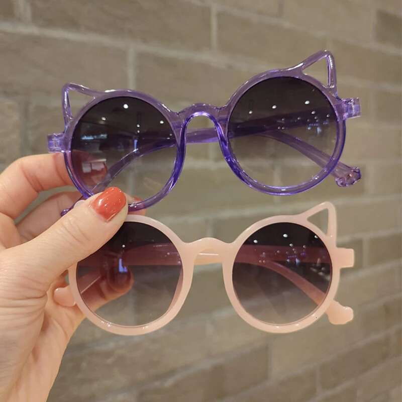 Ddmyshoesvip Girls Boys Cute Animal Cartoon Ears Kids Outdoor Sun Children Lovely Vintage Protection Sunglasses