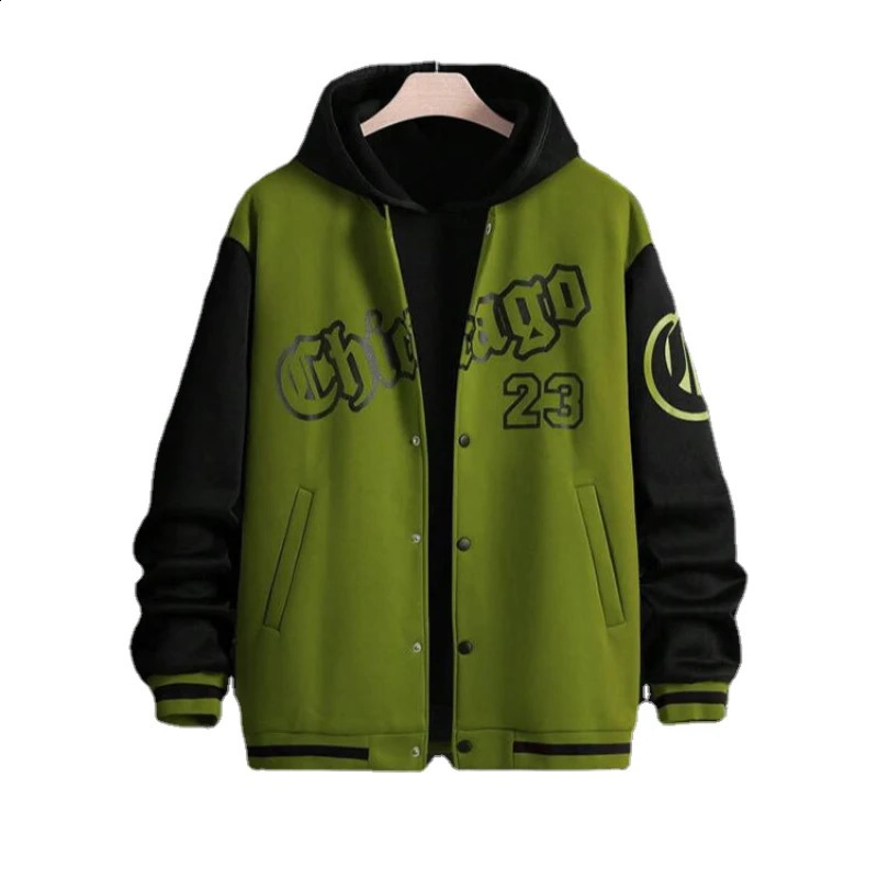 Mens Spring and Autumn Seasons Fashion American Baseball Coat Loose Casual Jackets for Men 250218