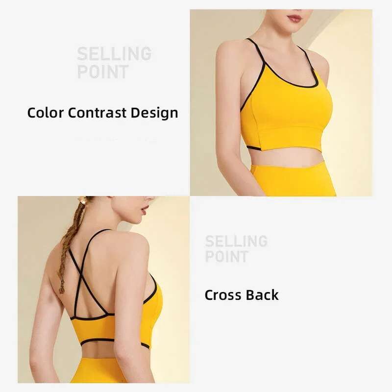 2024 Fashion Suit Women Shockproof Fiess Bra High-Waisted Nude Yoga Pants Running Gym Suits