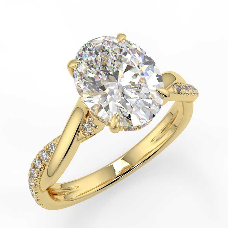 18K Solid Gold 2CT Moissanite Diamond Trendy Rings Pawnable Gold Jewelry 18K Ring