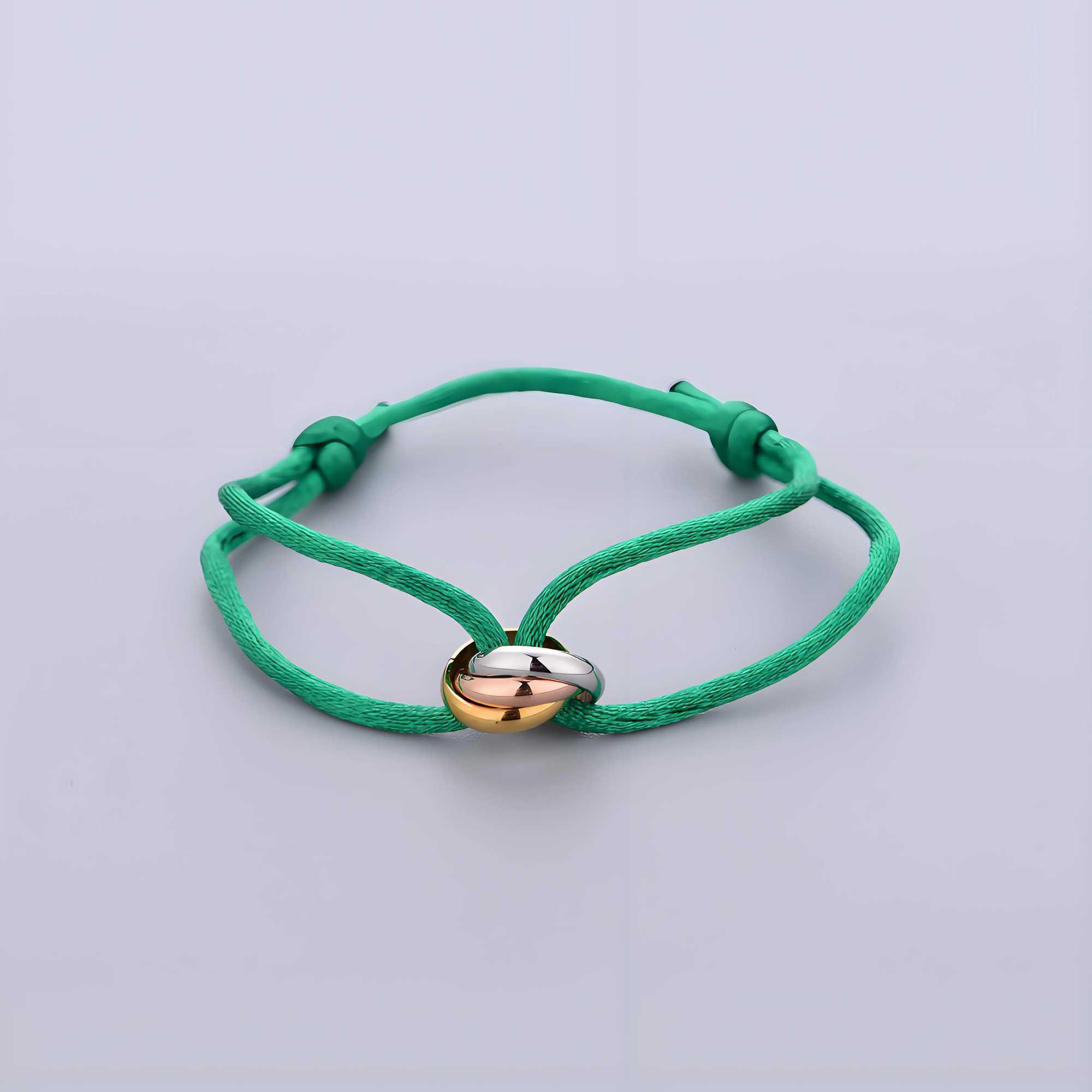 Simple Tricolor Gradient Bracelet stainl steel circle womens bracelet different colors of rope classic popular jewelry DIYXJ250219