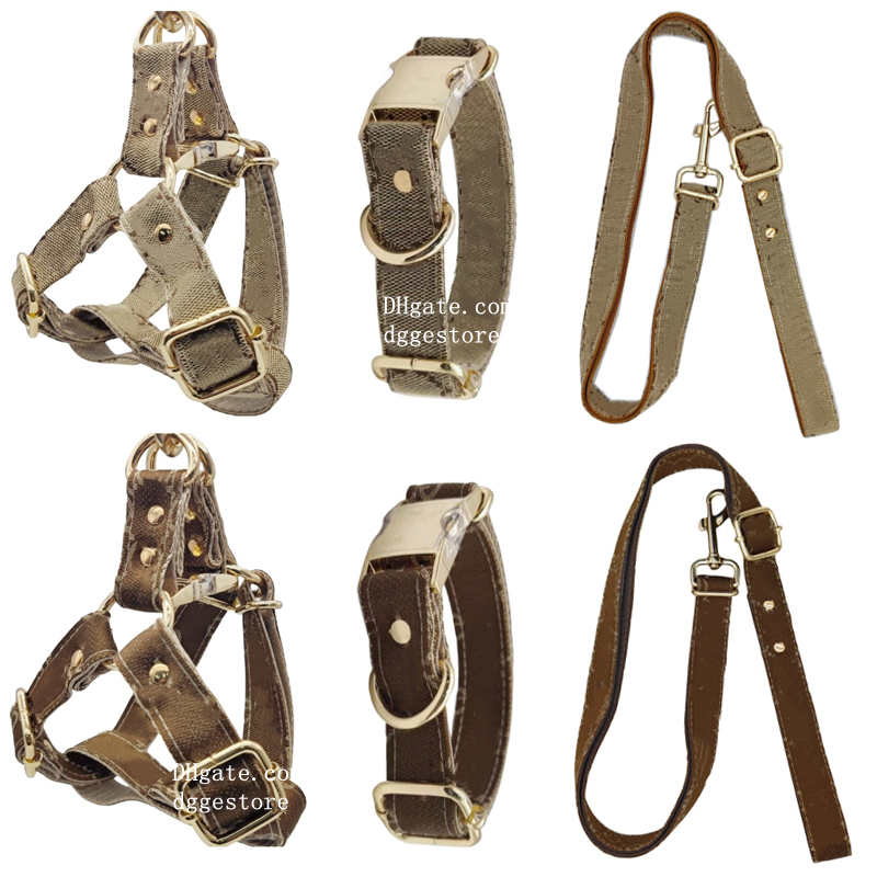 Designer Dog Harness Collar Leash Classic Pattern No Pull Dog Harness for Small Medium Large Dogs, Easy to Clean Walk, Durable Quick Fit Dog Vest Step-in Harness L B214