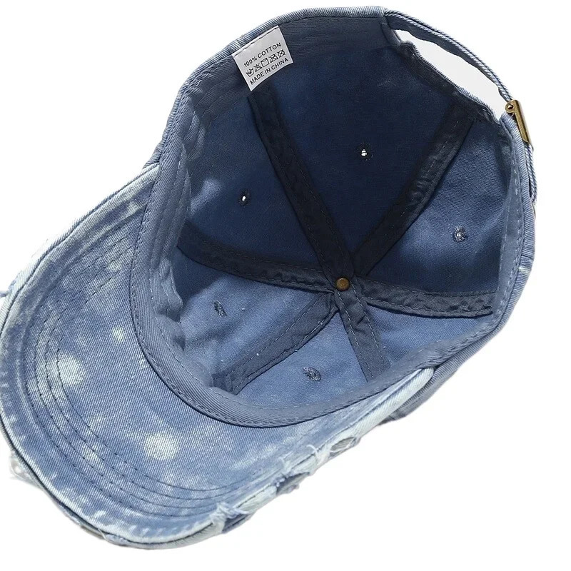 Men Women Distressed Hat Unstructured Baseball Caps Vintage Washed Plain Six Panel Dad Hat Black Brown Pink Blue 250214