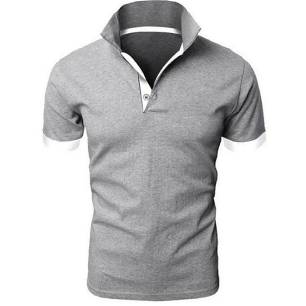 Mens Short Sleeve Polo Shirts Casual Slim Fit Basic ned Quickdrying Antiwrinkle Tops 250220