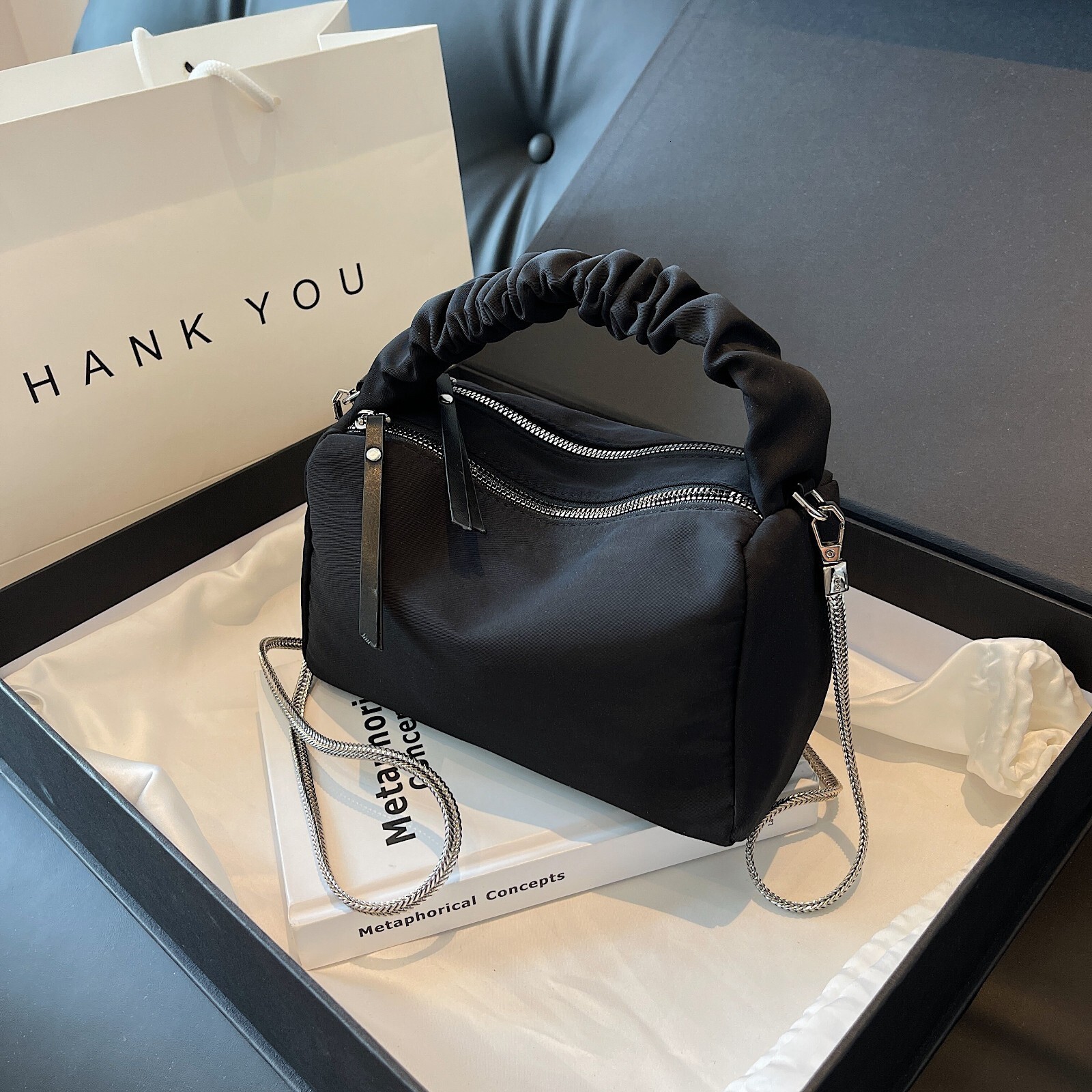 2025 New Network Nylon Fashion Versatile Chain Crossbody Mobile Phone Bag Women's Single Shoulder Handbag #swissmilitary