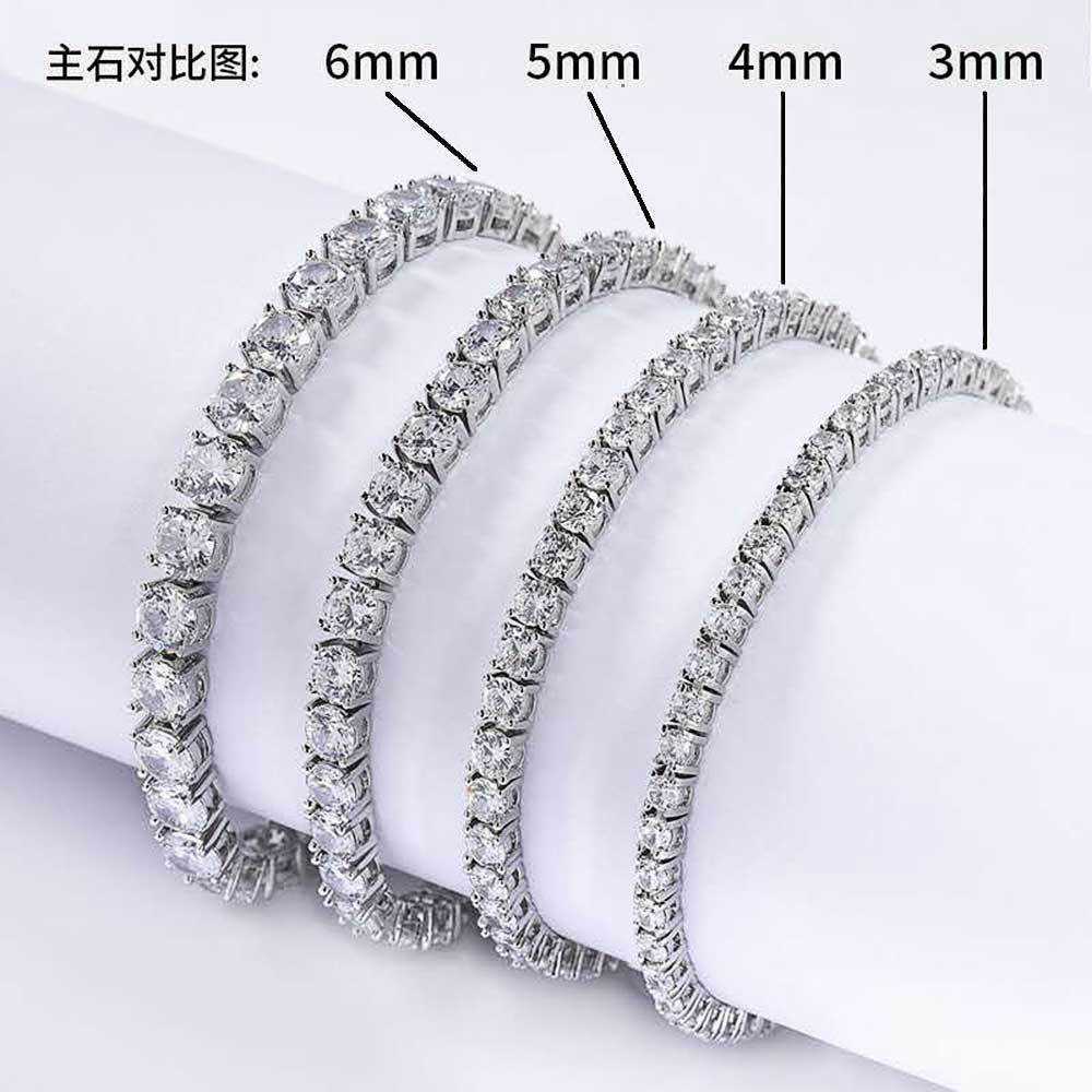 Charm Bracelets Tennis chain Zircon Bracelet trendy hip hop copper plated 18K Gold Mens bracelet Jewelry H25220 2 08Q5