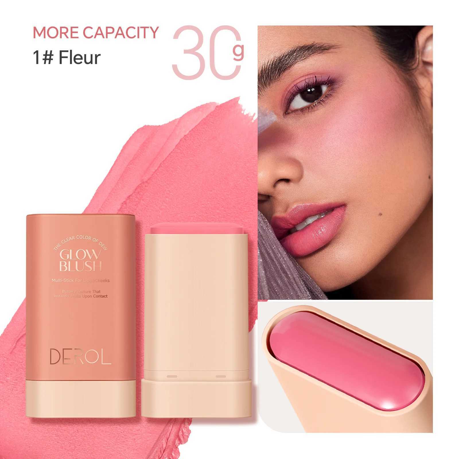 DEROL matte velvet long-lasting sweat resistant B stick 30g natural nude contour shiny composite solid red B makeupW250220