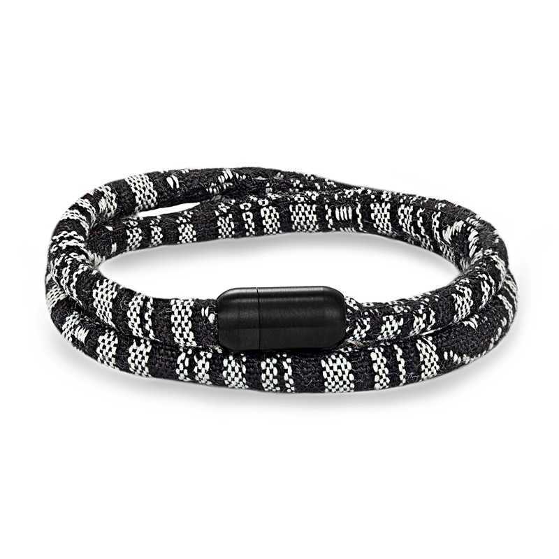Charm Bracelets Nepalese ethnic wind cotton and linen woven fabric hand rope stainless steel magnet buckle surfer bracelet H25220