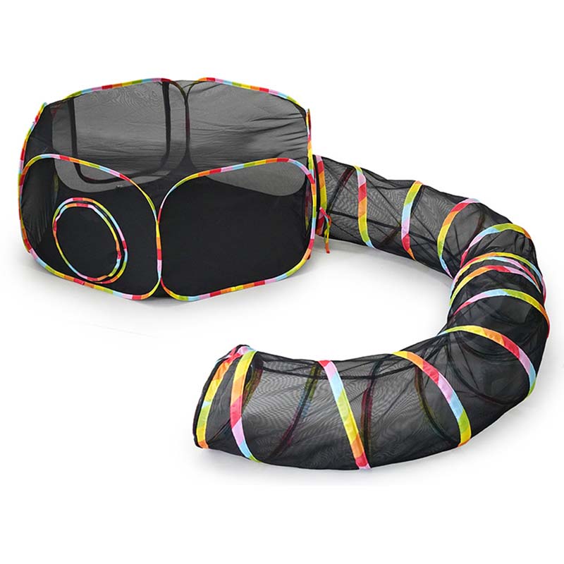 Outdoor Cat Enclosures Playground Outside House for Cats Portable Cat Tent, Circle Playpen Tunnel, for Kitty and Small Animals Within Storage Bag