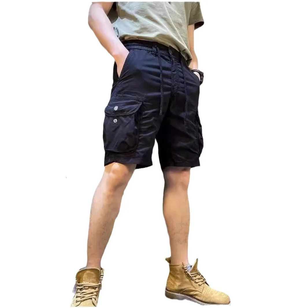Summer mens cotton cargo shorts mens clothing casual breeze Bermuda beach jogging shorts multi pocket mens Y2k 250220
