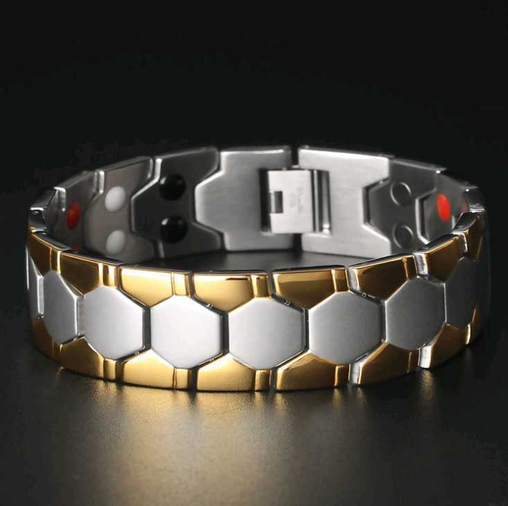 Charm Bracelets Hot selling diamond double point mens bracelet magnetic stone energy detachable hexagonal bracelet magnetic stone bracelet H25220