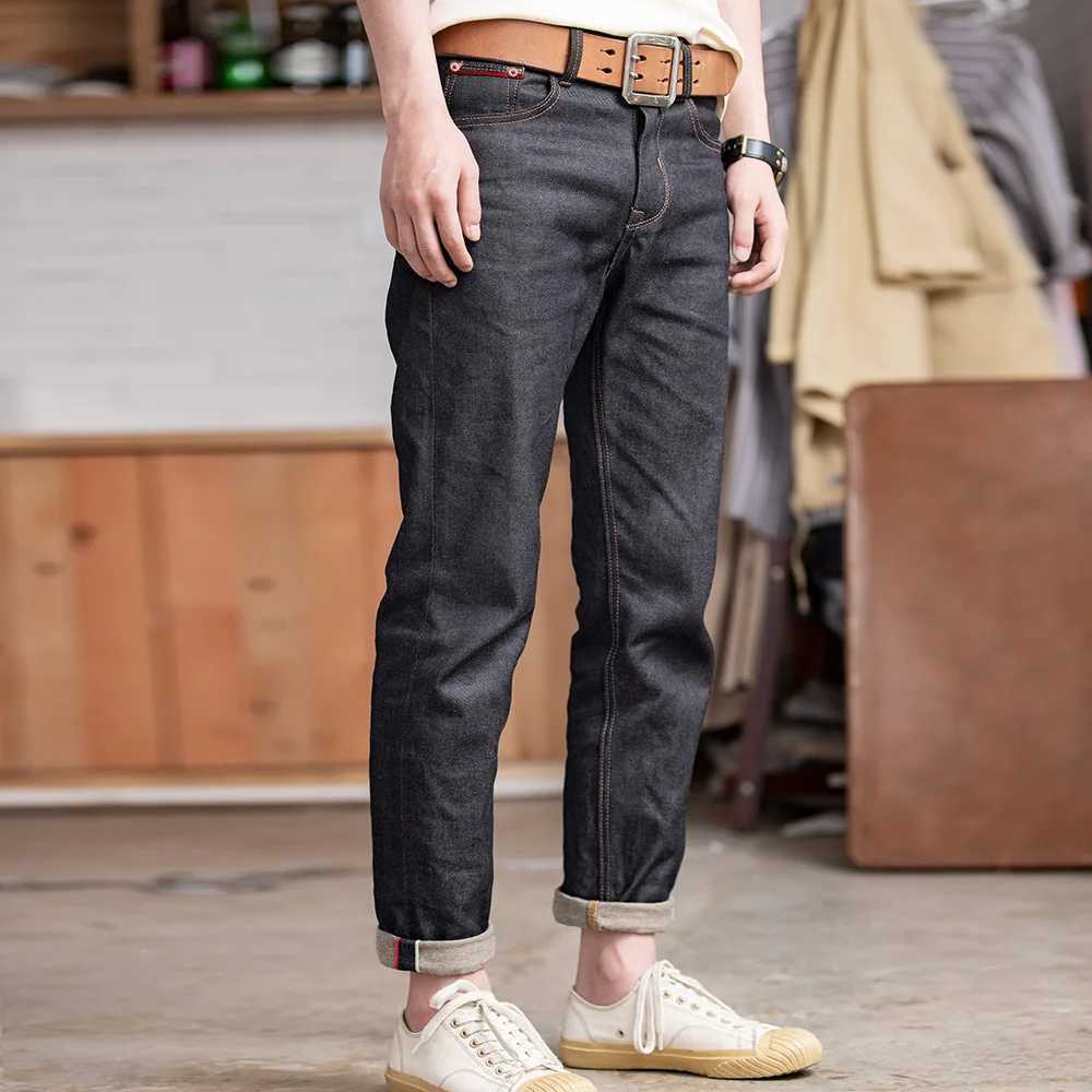 Maden Retro 11.6oz Selvedge Raw Denim Jeans Regular Fit Cotton Pants for Men with Zip Fly High Quality Versatile Trousers X250220