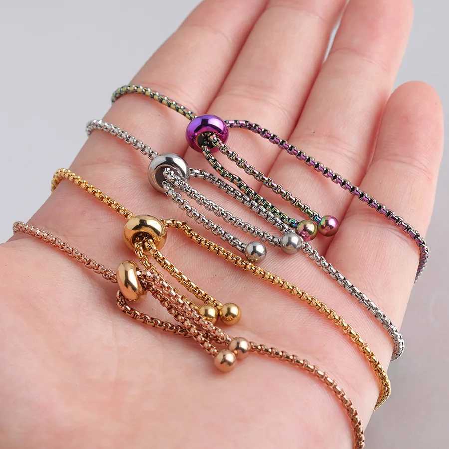 10pcs DIY bracelets for womenHeart Stainl charms Steel Heart Charm Bracelets For Womens Romantic Cute wristbandXJ250219
