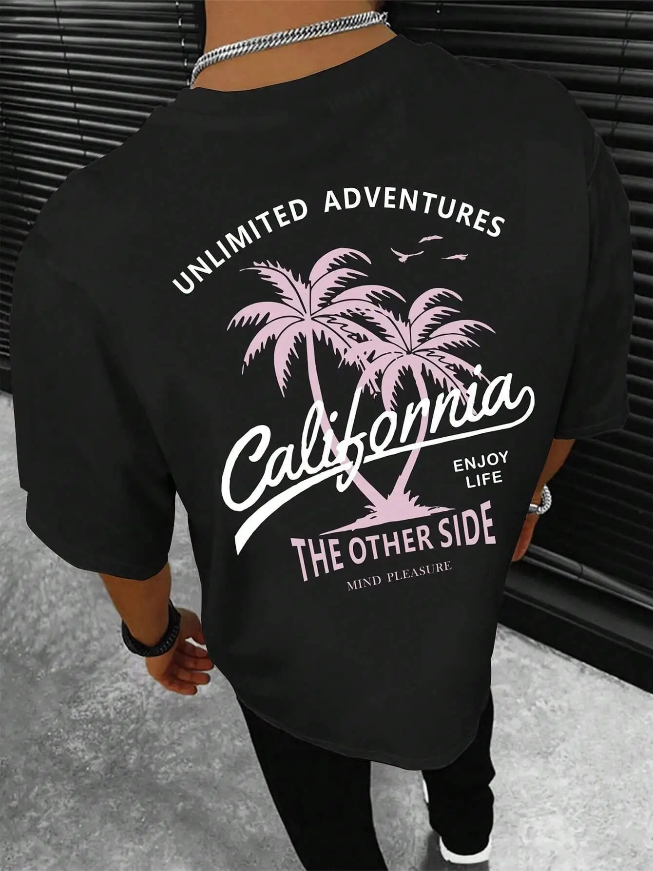 Unlimited Adventures California The Other Side Male TShirt Fashion T Shirt Breathable Oversize TShirts Summer Cotton Clothes 250213