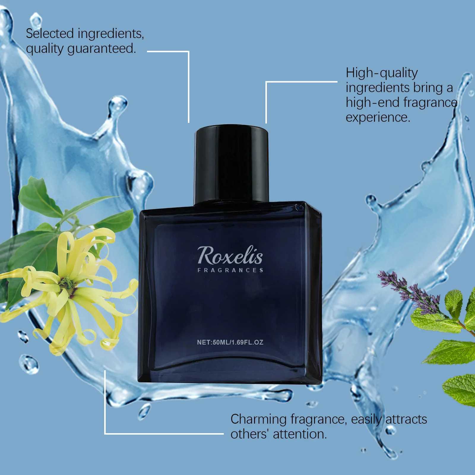 Roxelis 50ml Glamour Men Perfume Spray Light Fragrance Fresh Romantic Pheromone Dating Atmosphere Charming Flirting PerfumeXJ250220