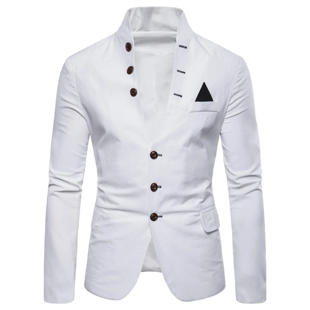 Mens Sl-im Fits Social Blazer Summer Autumn Fashion Solid Wedding Dress Jacket Men Casual Business Male Suit Jacket Blazer Gentle 250220