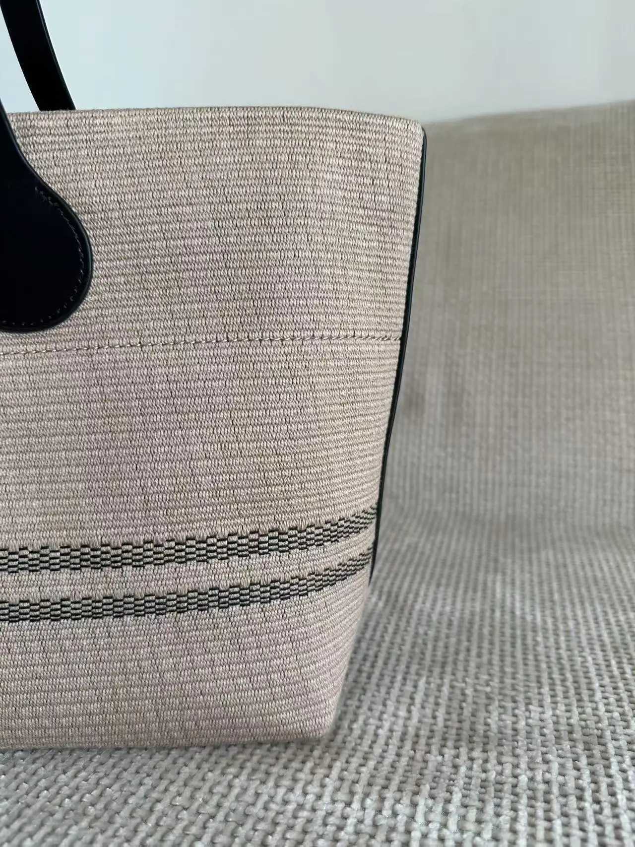 Casual summer woven cotton tote bag Z250219