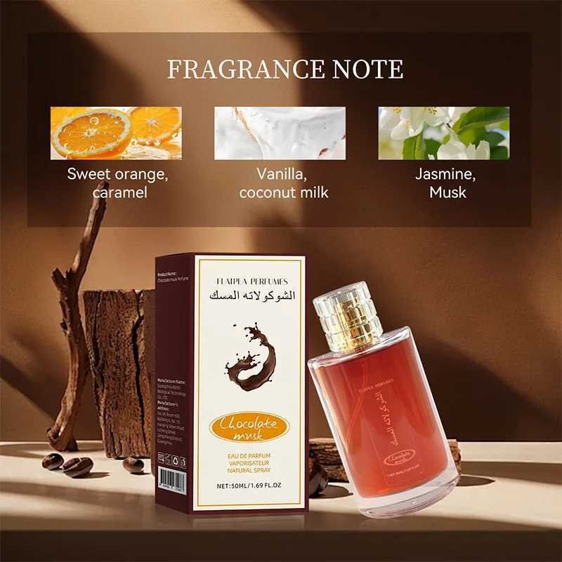 Unisex Eau De Chocolate Musk Parfum High Quality Arabian Perfume Lasting Pheromone Light Vibrant Citrus Irresistible FragranceXJ250220
