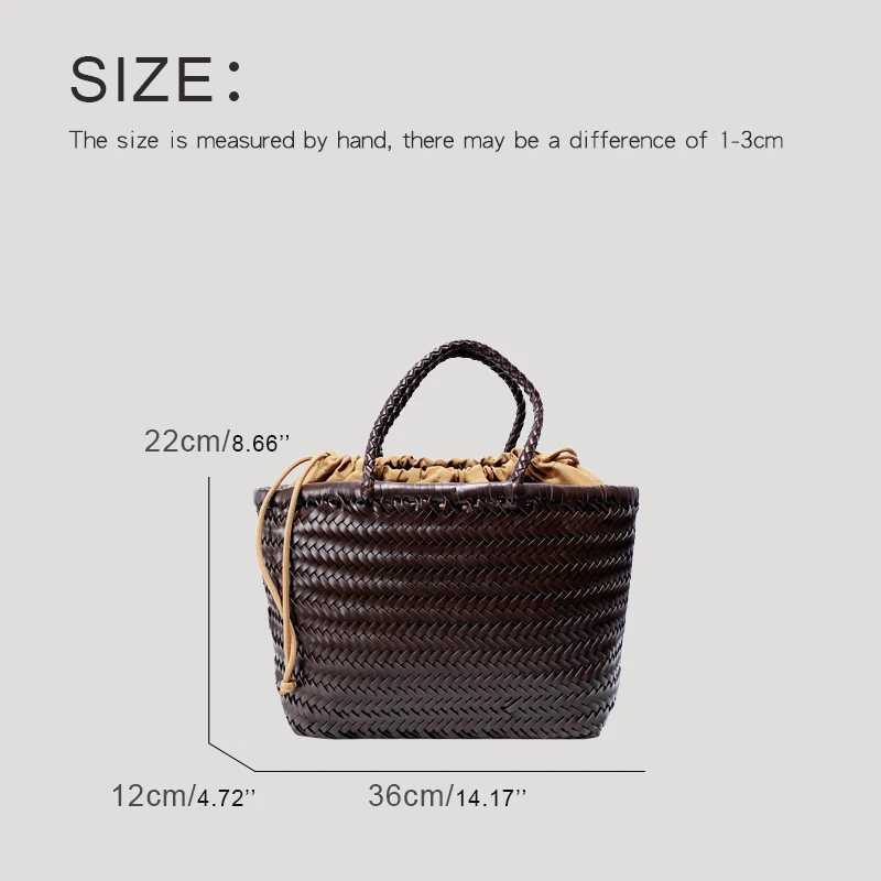 England Style Handwoven Tote Bags For Women Luxury Designer Handbag And Purses 2024 New In PU Vintage With Inner Pocket Shoulder Z250219